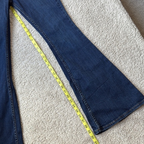 Free People High-Rise Flare Jeans | Size 28 | Dark Wash - Picture 6 of 7